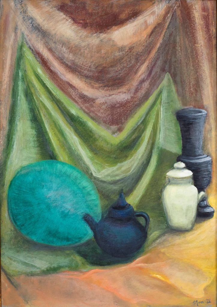 Stilllife with teapot and vase