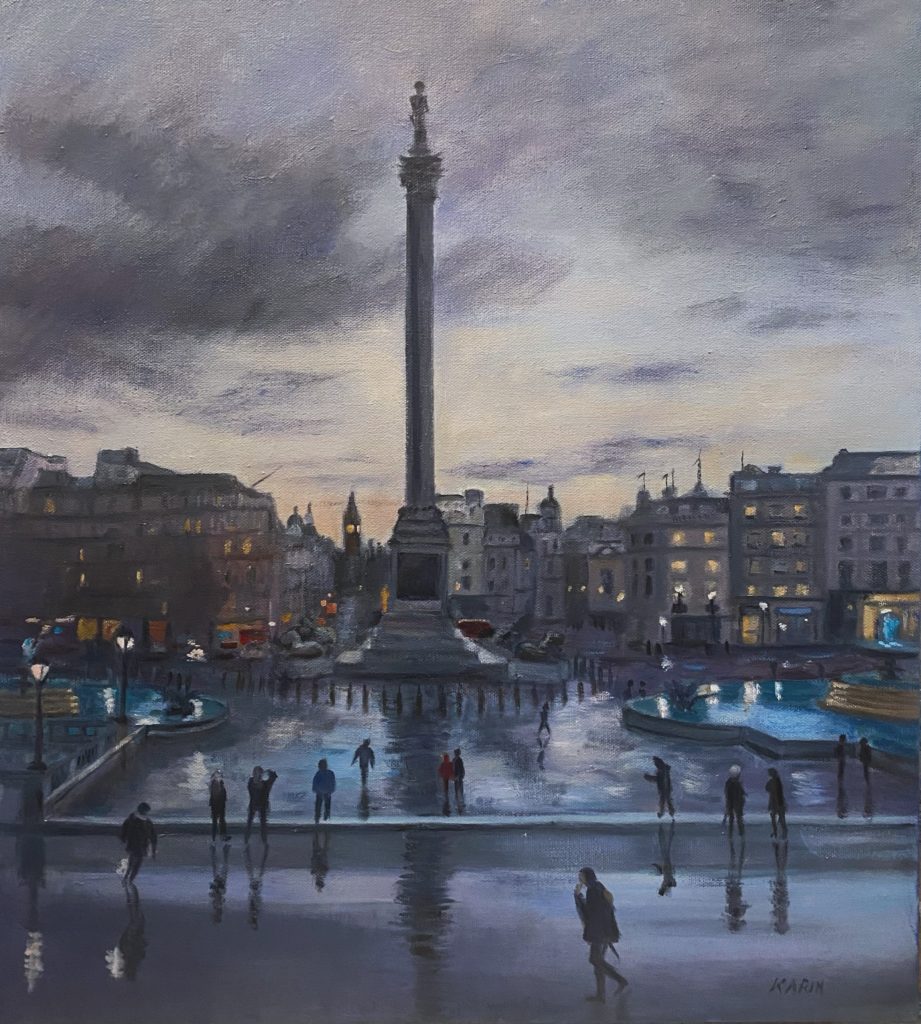 After the Rain in Trafalgar Square